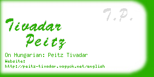 tivadar peitz business card